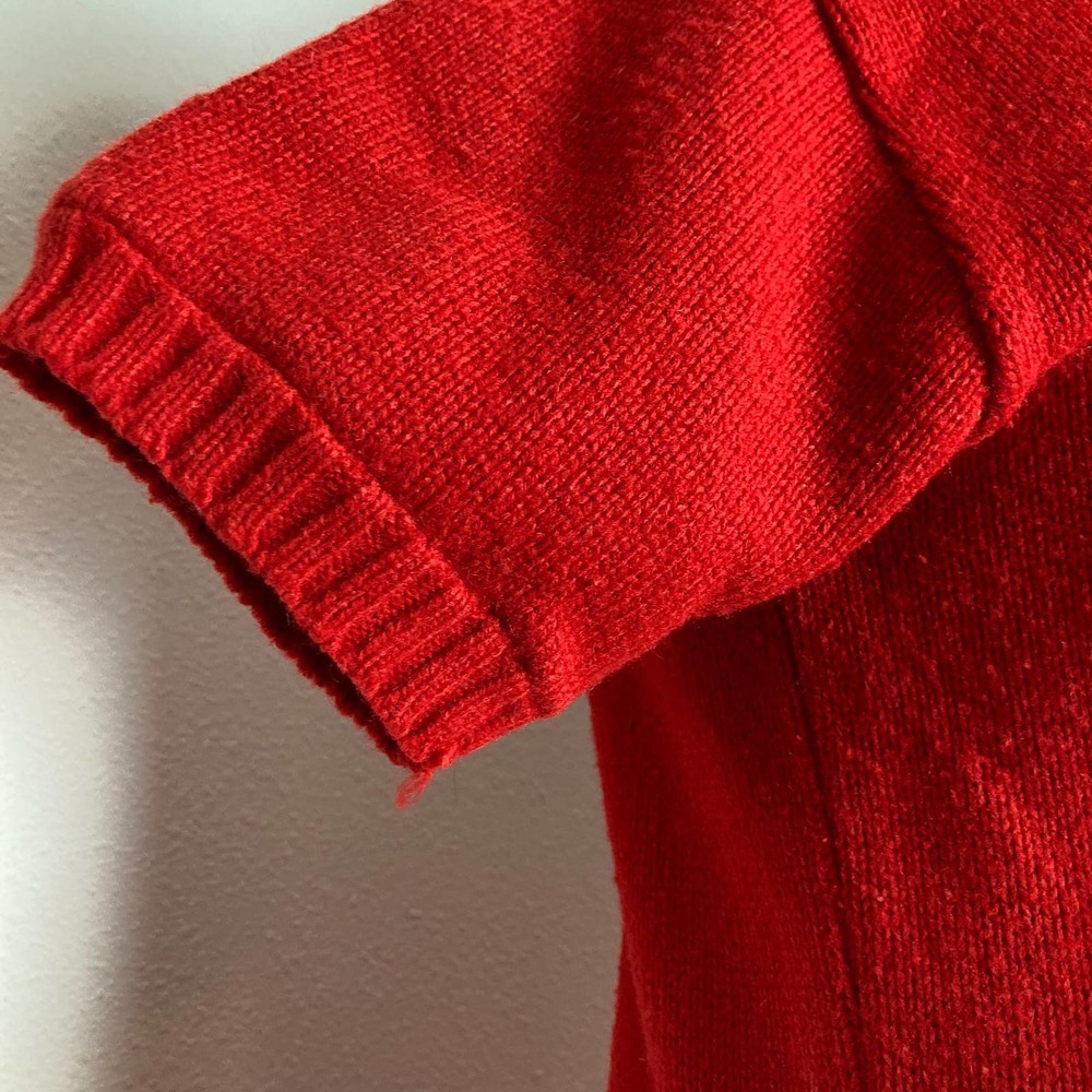 Vintage Red Crewneck Sweater with White and Blue Appliqué - Picture 7 of 7